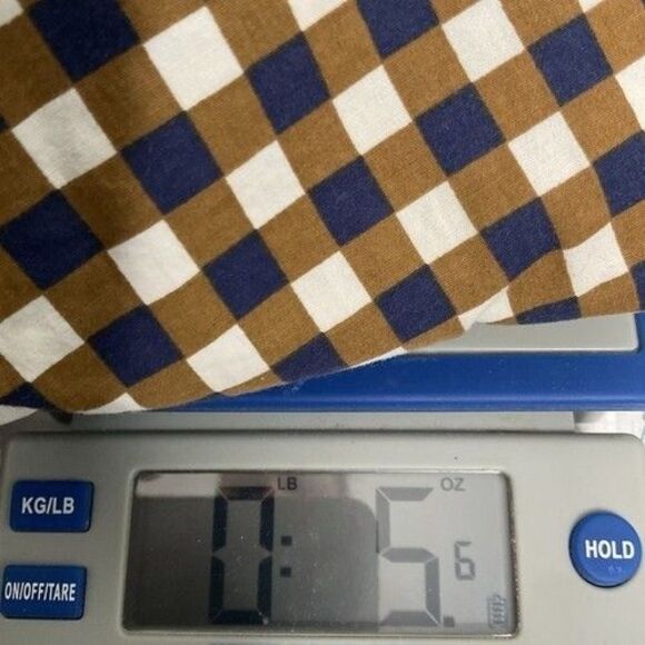 Ronaldo Long Sleeve Button Up Shirt Men Size X Large Beige/Navy Plaid Logo RND - Picture 12 of 12